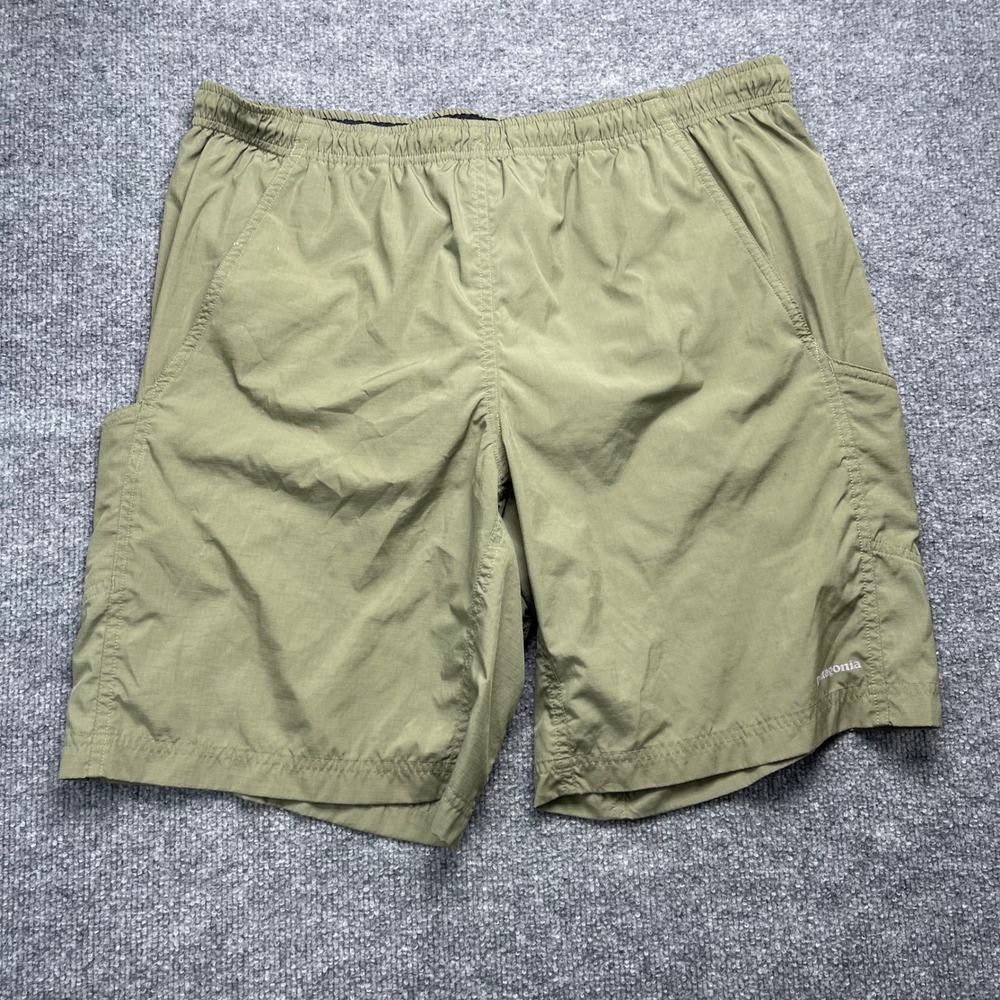 Patagonia Mens Nine Trails Shorts Olive Green Size L 24591 S8 Running Hiking